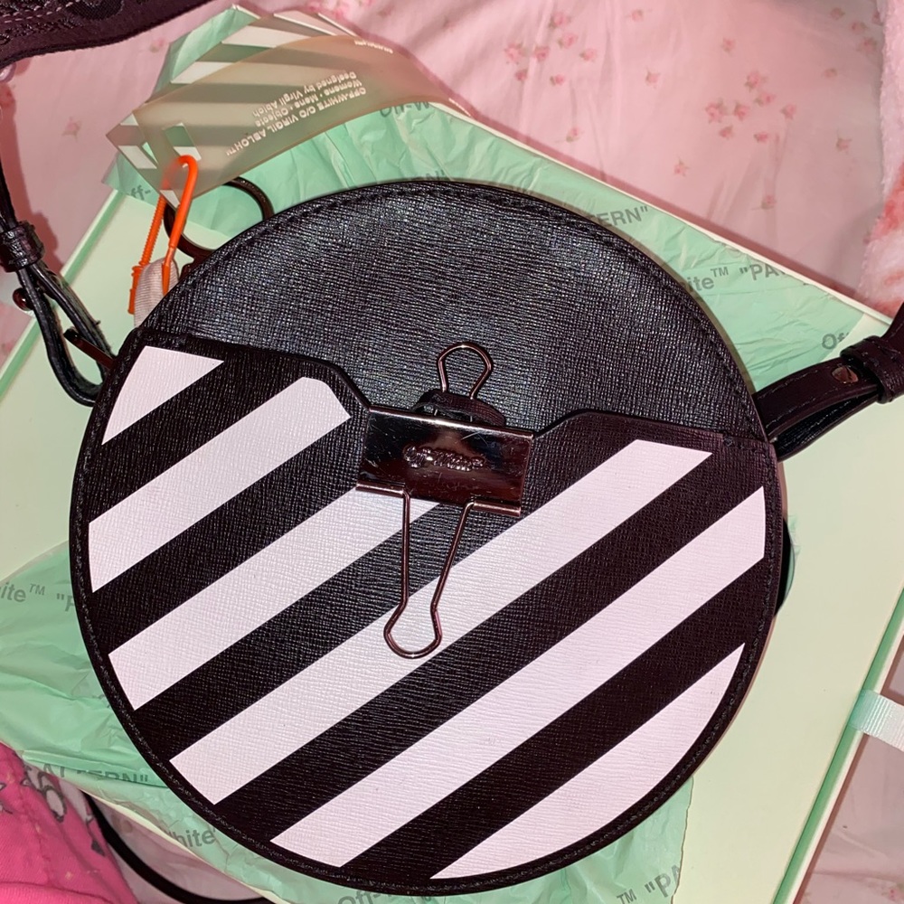 Off- White Round Diag Bag